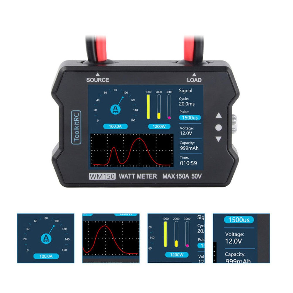 ToolkitRC WM150 Misuratore di potenza e watt avanzato Drone24Hours