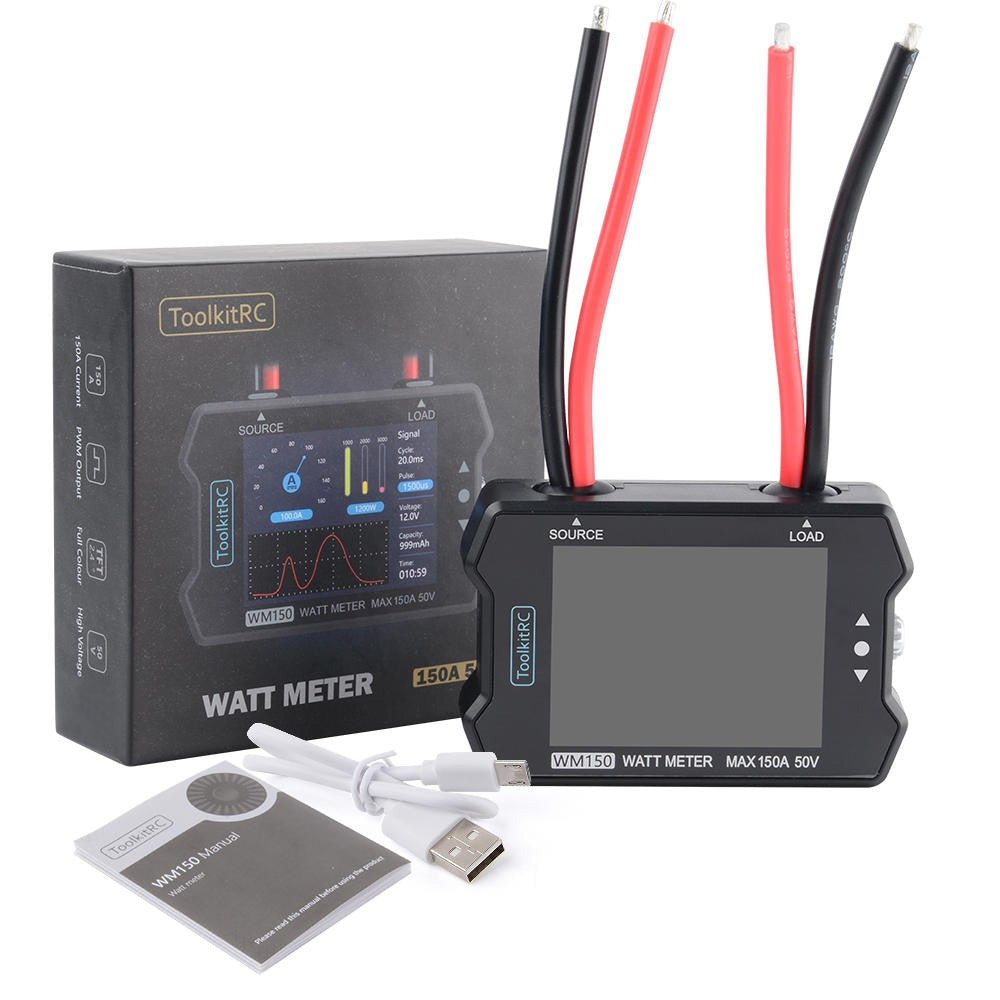 ToolkitRC WM150 Misuratore di potenza e watt avanzato Drone24Hours