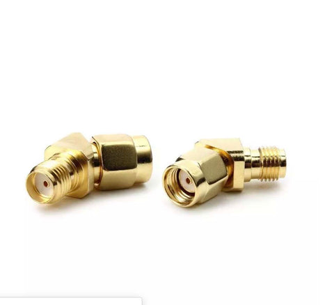 45/135 degree RP-SMA male to SMA female adapter