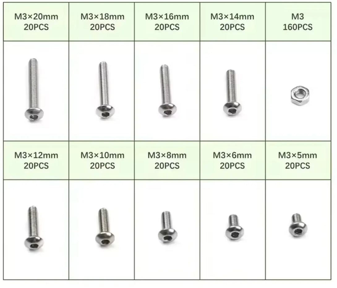 kit viti M3 acciaio inox Drone24Hours