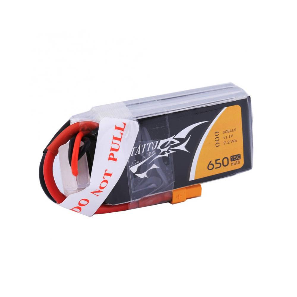 TATTU 650mAh 3S1P 75C 11.1V  XT30 Drone24Hours